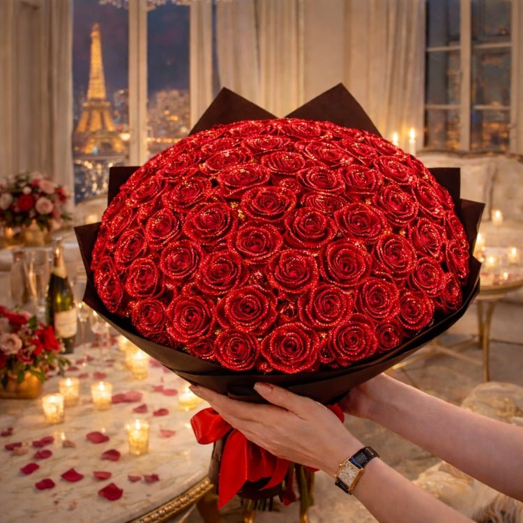 Luxury Handmade Sparkle Rose Bouquet – The Ultimate Valentine’s & Anniversary Gift Romantic Gift for Girlfriend, Wife & Valentine's Day 2