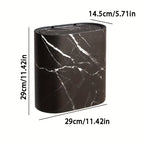 Marble Pattern Trash Can | Modern Bathroom & Kitchen Bin with Lid 4