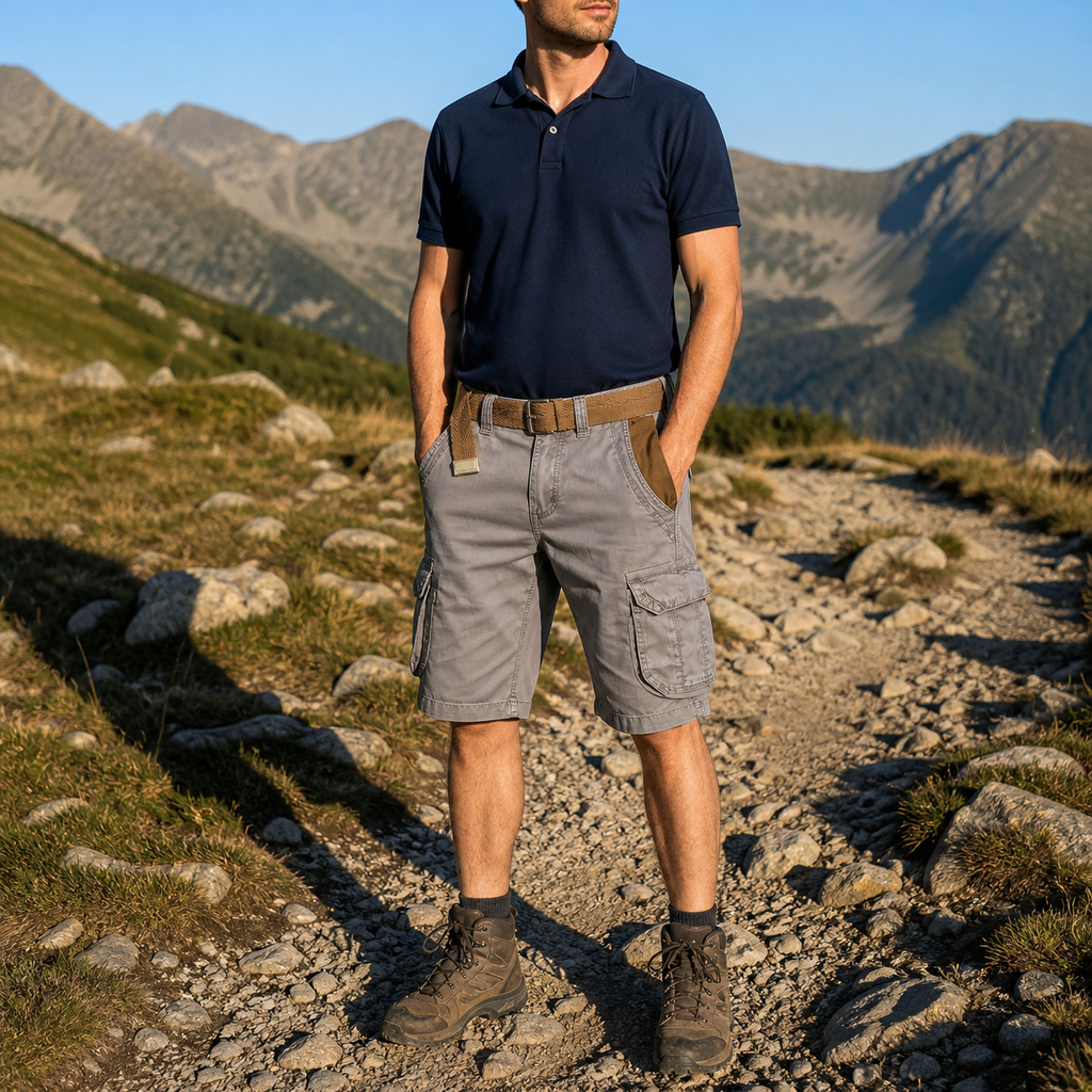 Men’s Cargo Shorts – Outdoor Utility Shorts with Multi-Pocket Storage 0