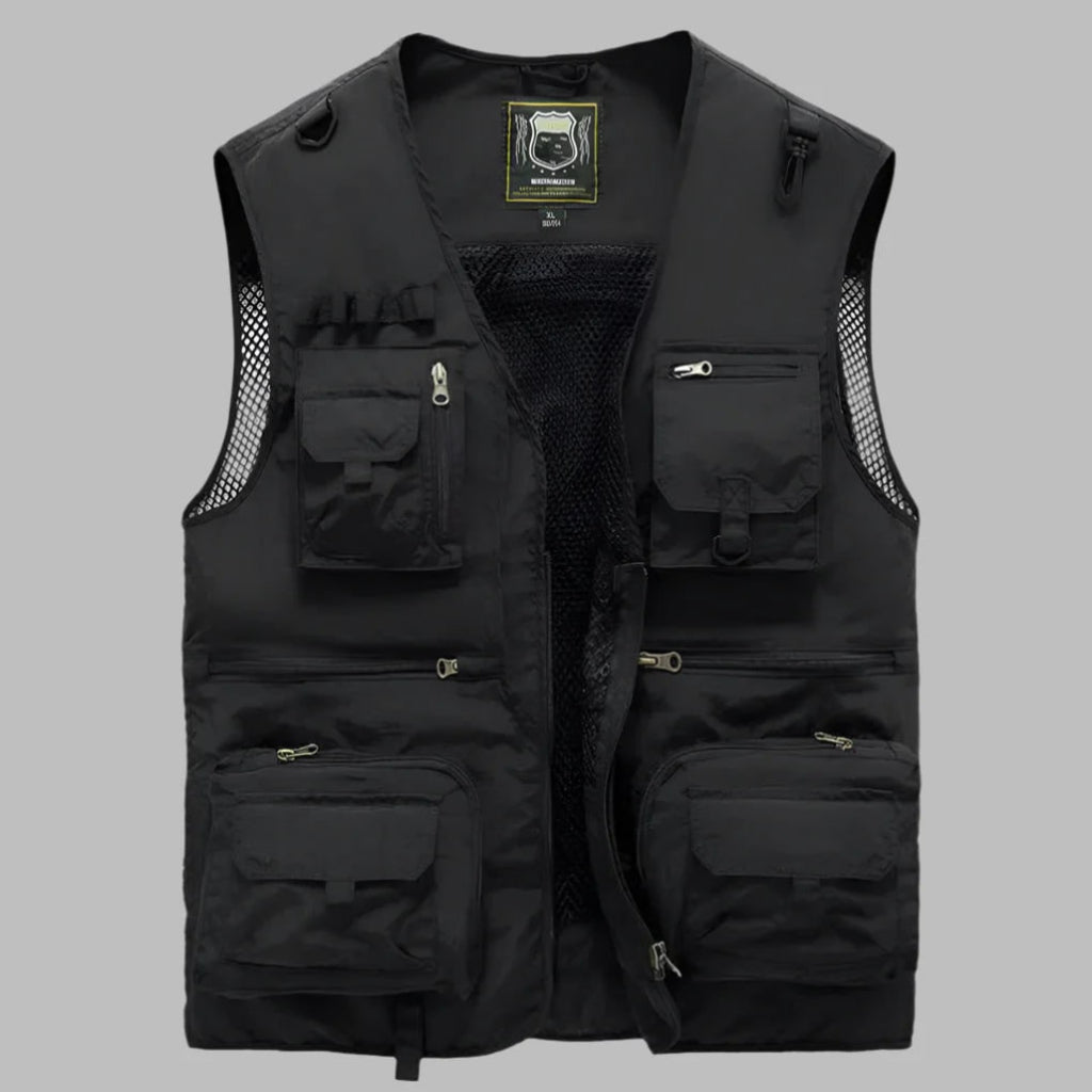 Mens Summer Vest Multi Pocket Outdoor | Travel Vest 1
