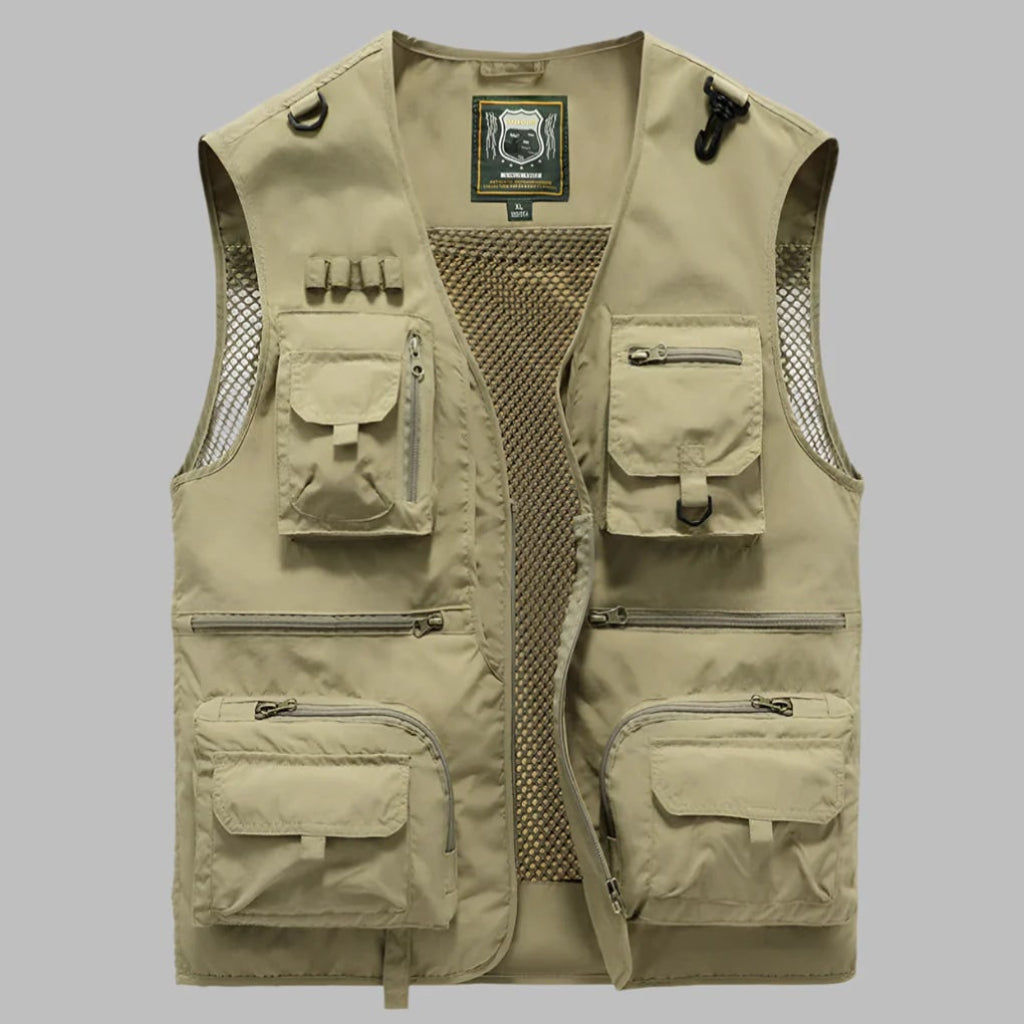 Mens Summer Vest Multi Pocket Outdoor | Travel Vest 2