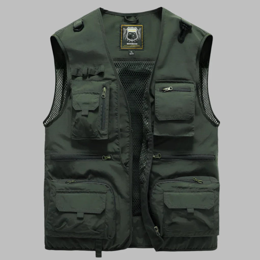 Mens Summer Vest Multi Pocket Outdoor | Travel Vest 3