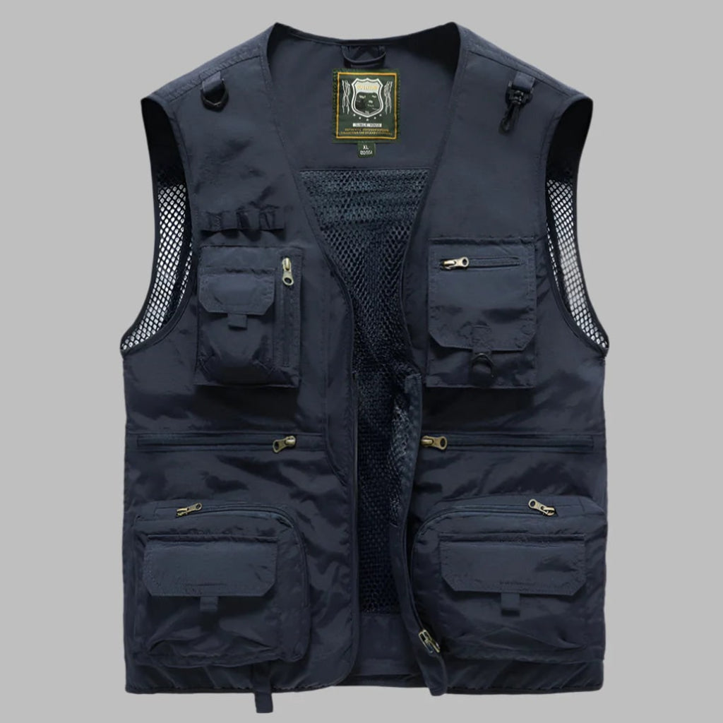 Mens Summer Vest Multi Pocket Outdoor | Travel Vest 4
