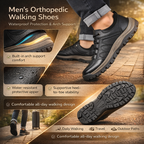 Mens Walking Shoes Orthopedic Waterproof Arch Support 4