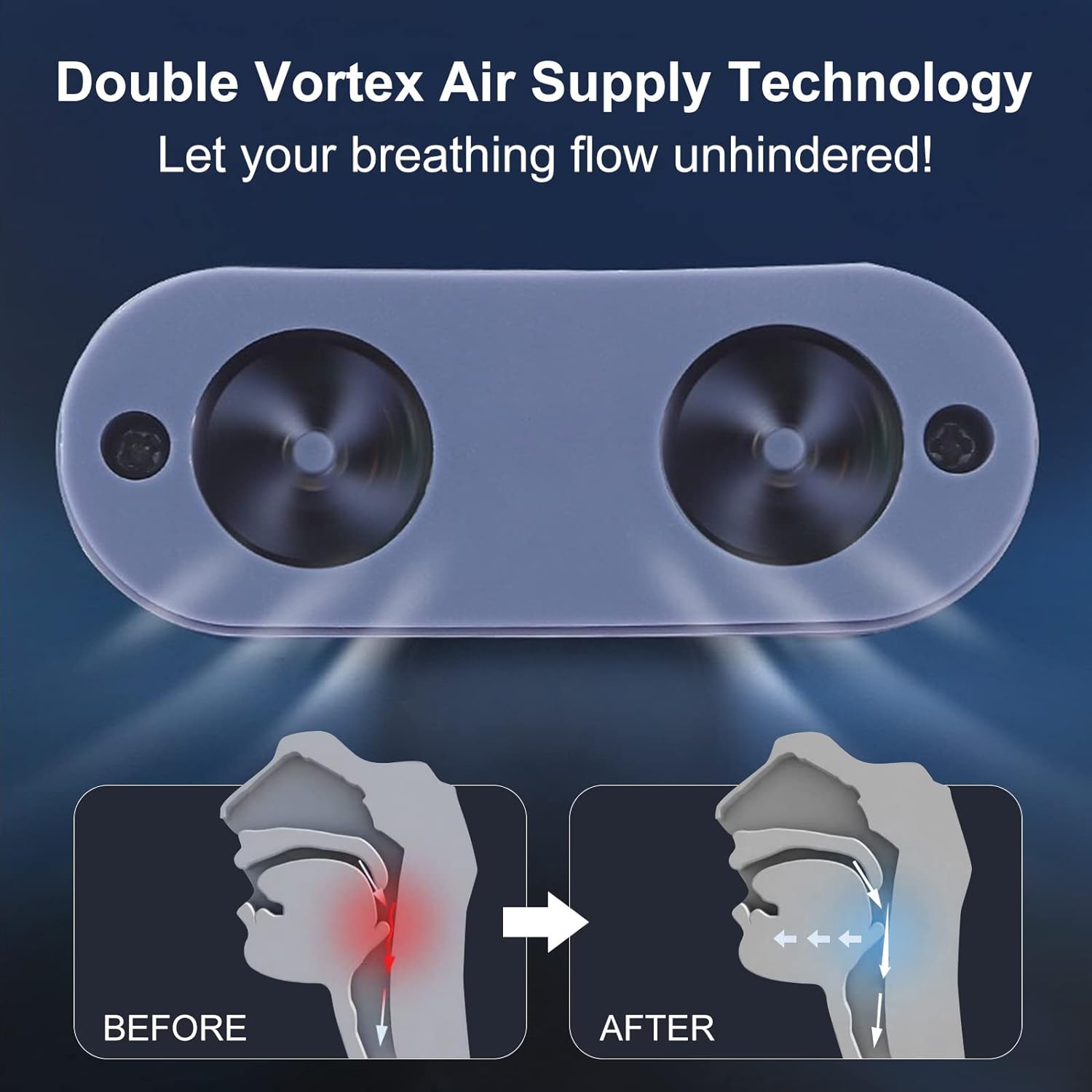 Portable Airflow Device – Compact, Silent Micro Air-Pump with Comfortable Nose Design