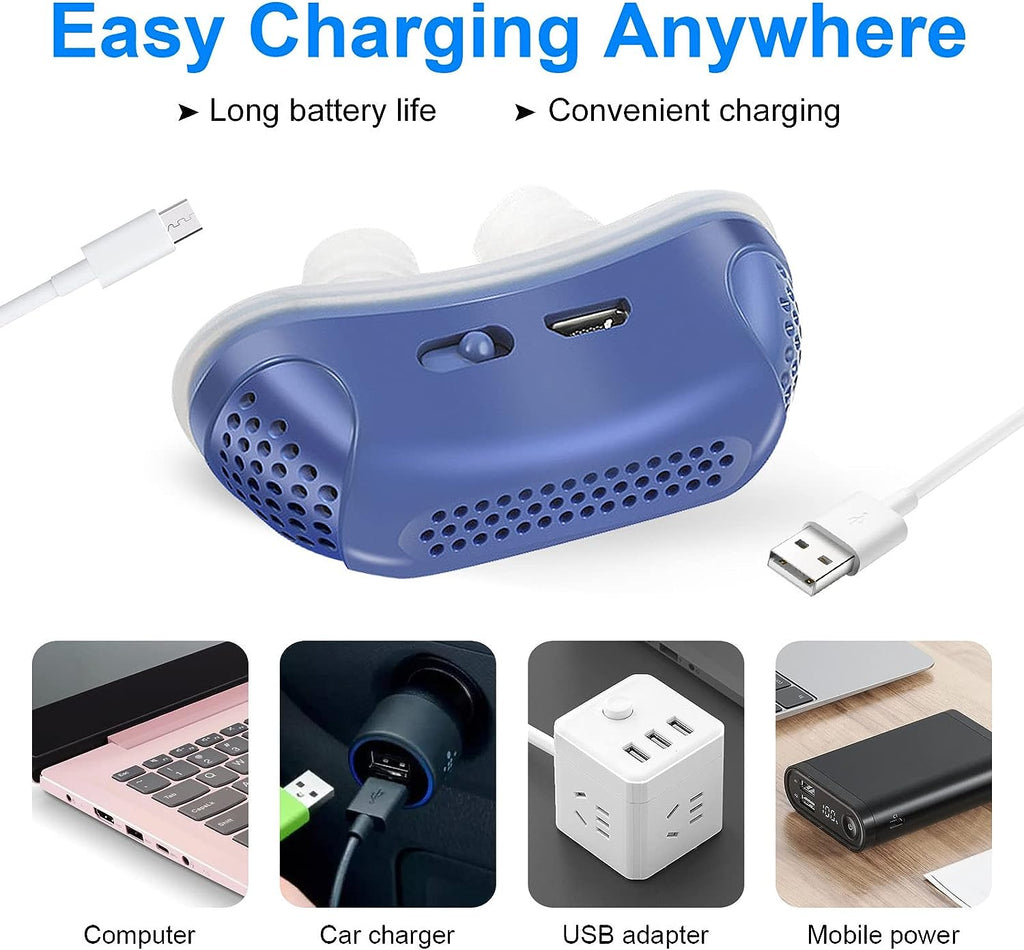Portable Airflow Device – Compact, Silent Micro Air-Pump with Comfortable Nose Design