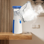 Mini Facial Steamer | Rechargeable Silent Mesh Nebulizer for Face Hydration & Skin Care, White 0