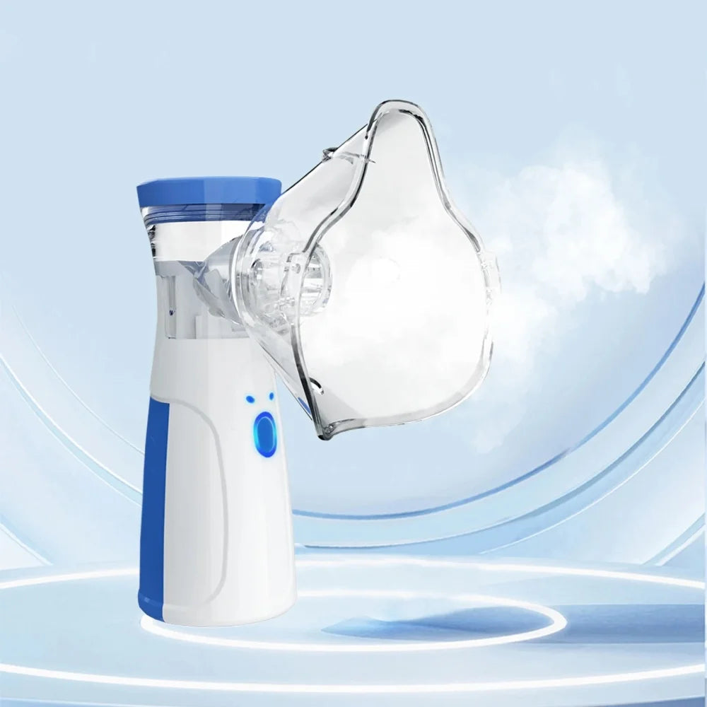 Mini Facial Steamer | Rechargeable Silent Mesh Nebulizer for Face Hydration & Skin Care, White 5