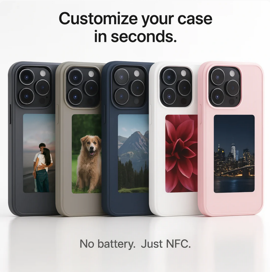 NFC E-Ink Screen Case HD 3.9 inch for iPhone 13-17 Pro Max 1