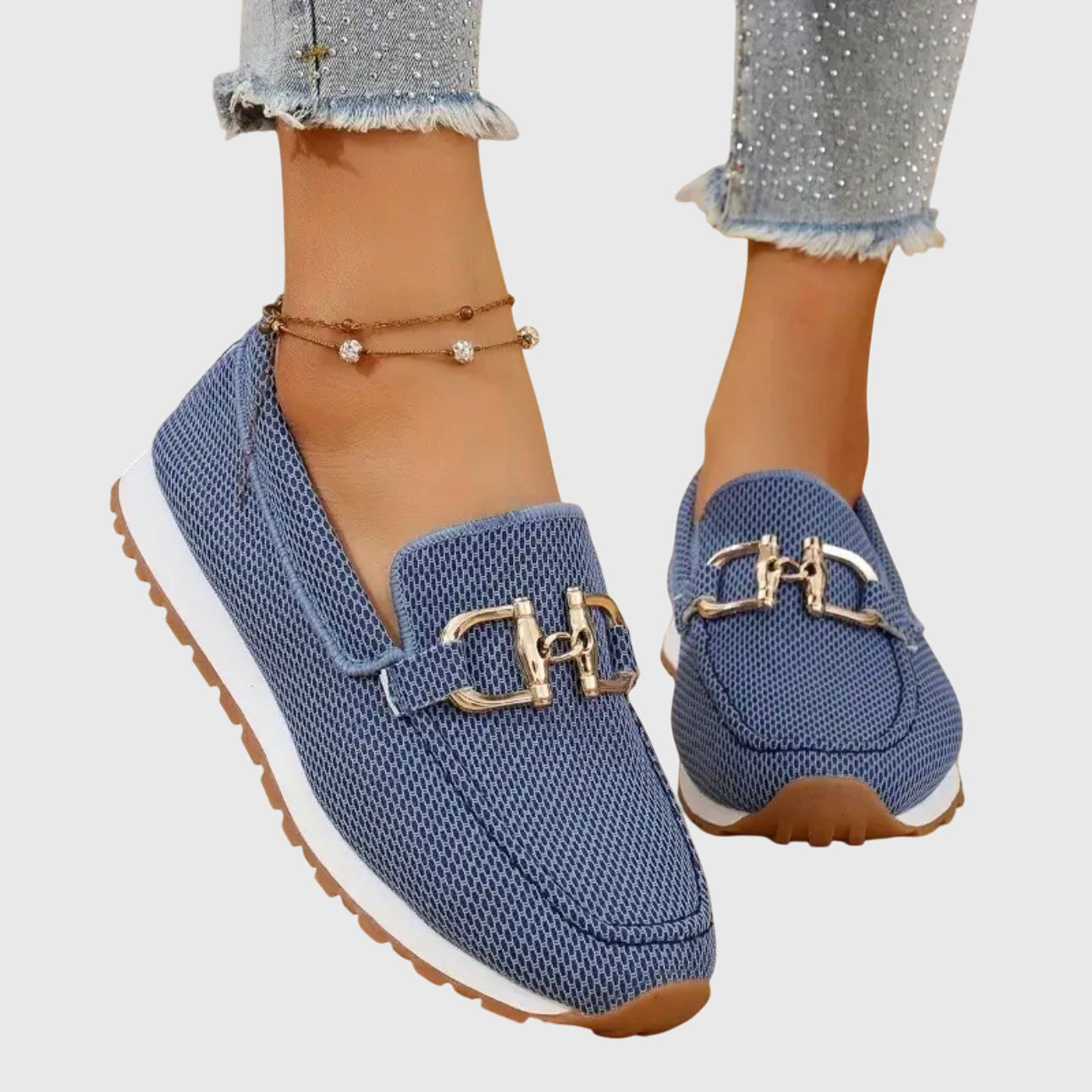 Orthopedic Slip-On Loafer Gold Horsebit Detail 0