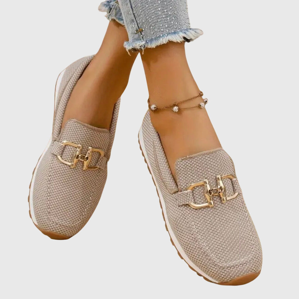 Orthopedic Slip-On Loafer Gold Horsebit Detail 4