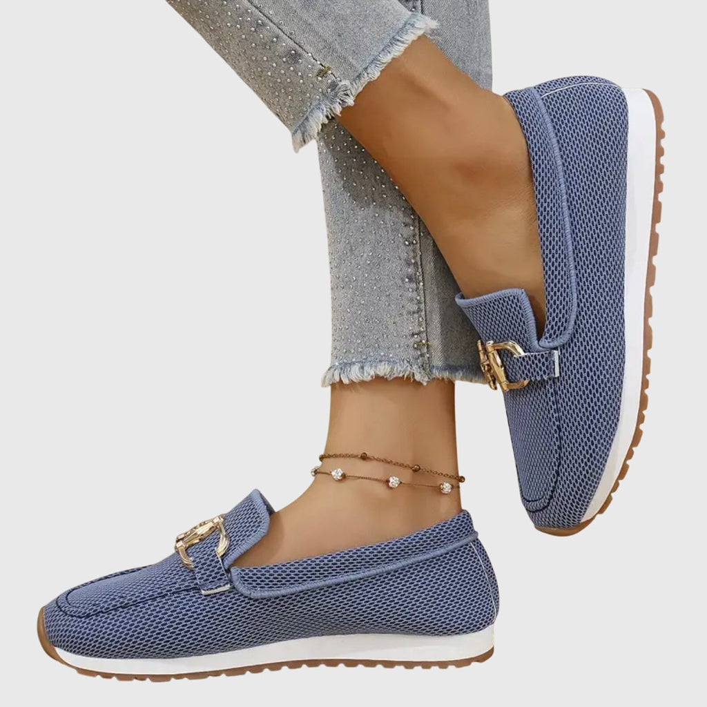 Orthopedic Slip-On Loafer Gold Horsebit Detail 6