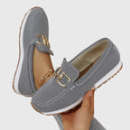Orthopedic Slip-On Loafer Gold Horsebit Detail 7