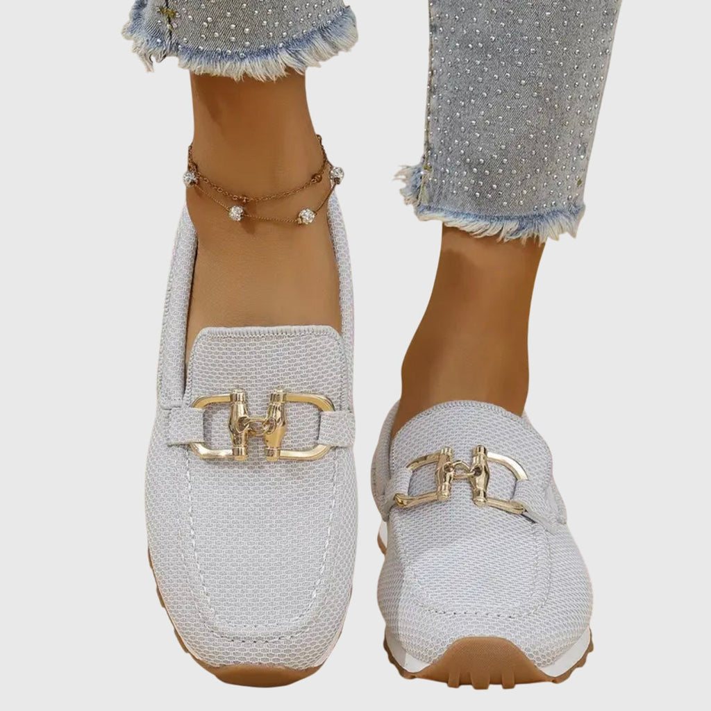 Orthopedic Slip-On Loafer Gold Horsebit Detail 8