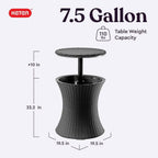 Outdoor Pop-Up Bar Table with 7.5-Gallon Hidden Cooler | All-Weather Patio & Hot Tub Side Table, Dark Grey 3