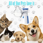 Pet Asthma Inhaler Spacer & Aerosol Chamber | Nebulizer for Cats & Dogs — White, Blue 2