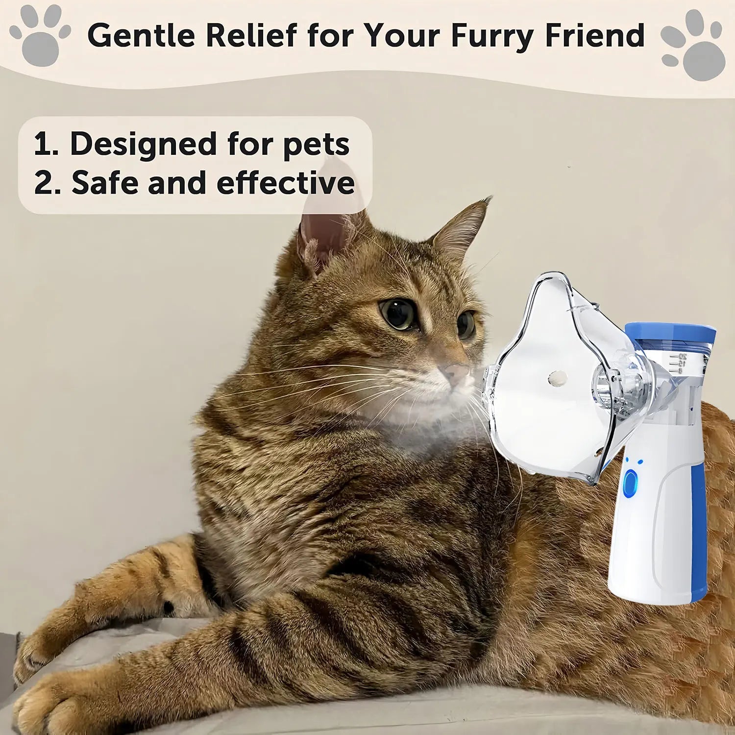 Pet Asthma Inhaler Spacer & Aerosol Chamber | Nebulizer for Cats & Dogs — White, Blue 3