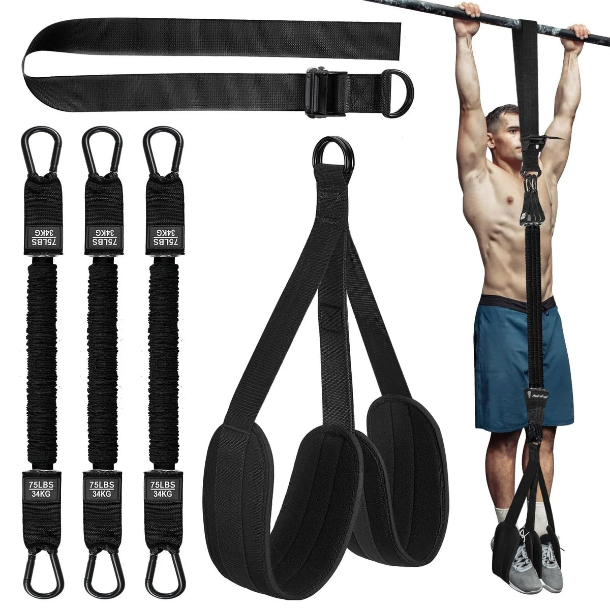 Pull-up assistance band with double foot system | Kalsten 0
