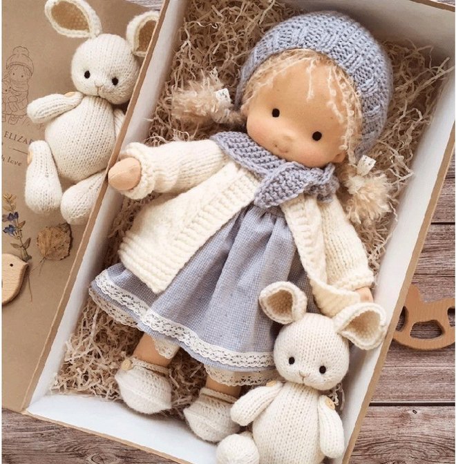 Waldorf Doll – Handcrafted Soft Fabric Doll Made from Natural Materials