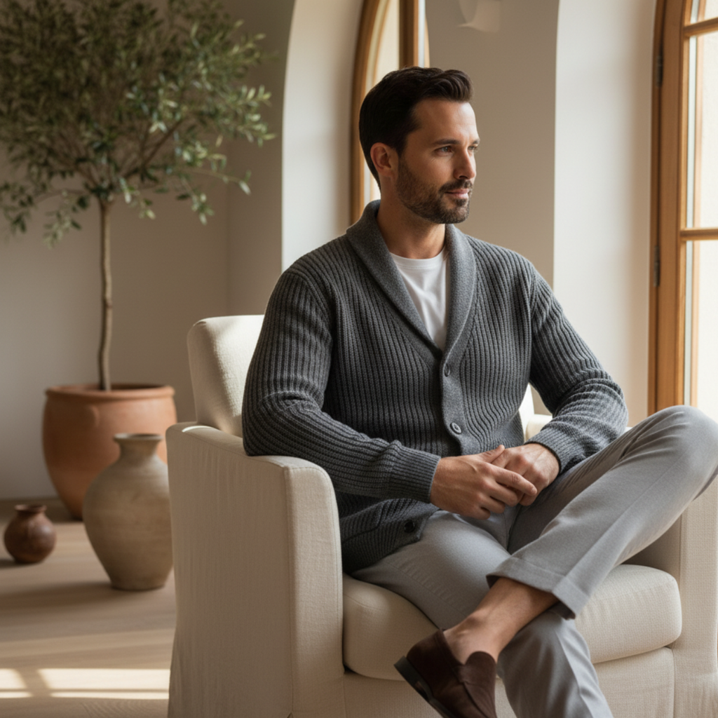RAMIRO | MEN’S KNITTED CARDIGAN – PREMIUM THICK KNIT COMFORT