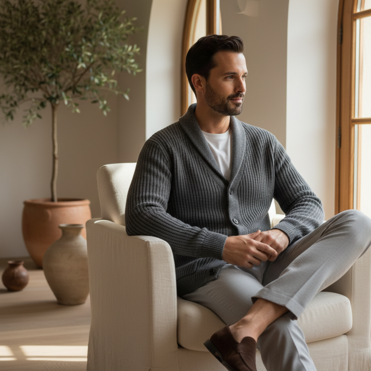 RAMIRO | MEN’S KNITTED CARDIGAN – PREMIUM THICK KNIT COMFORT