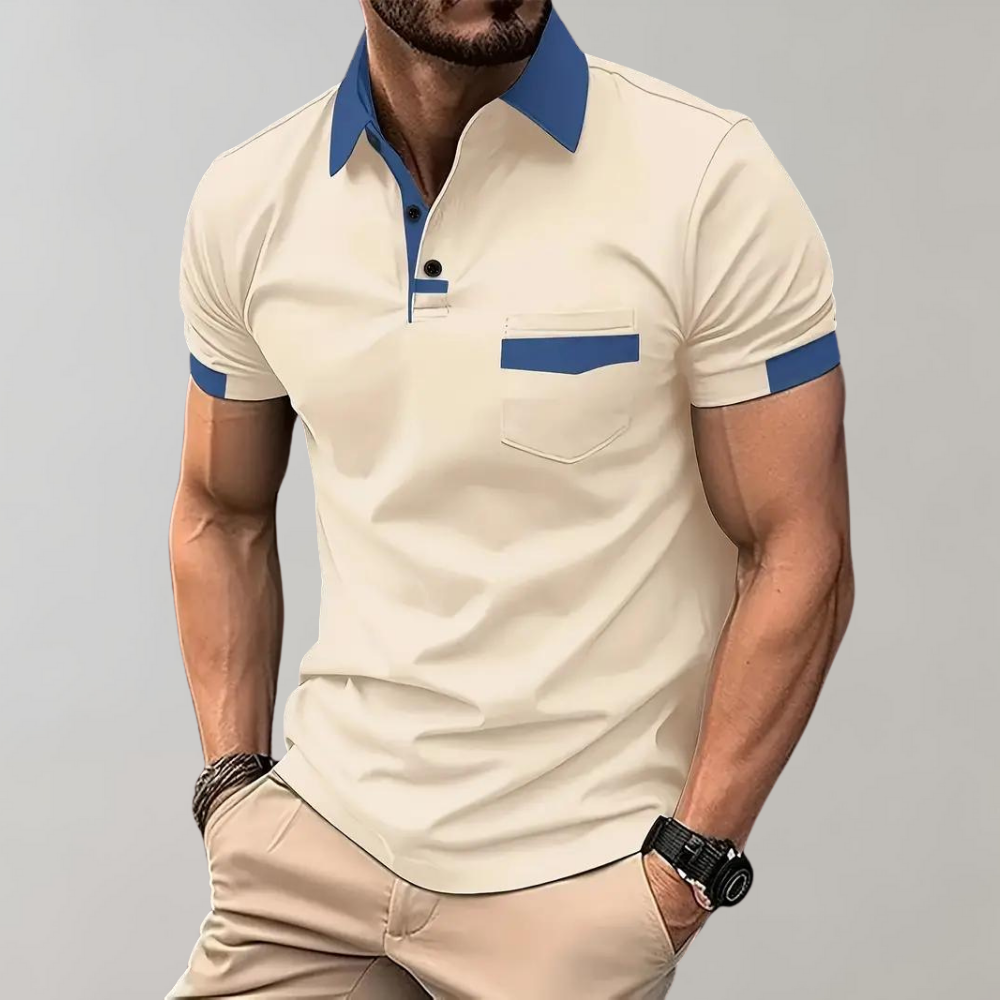Men's Polo Shirt – Soft Breathable Cotton Blend in Six Colours