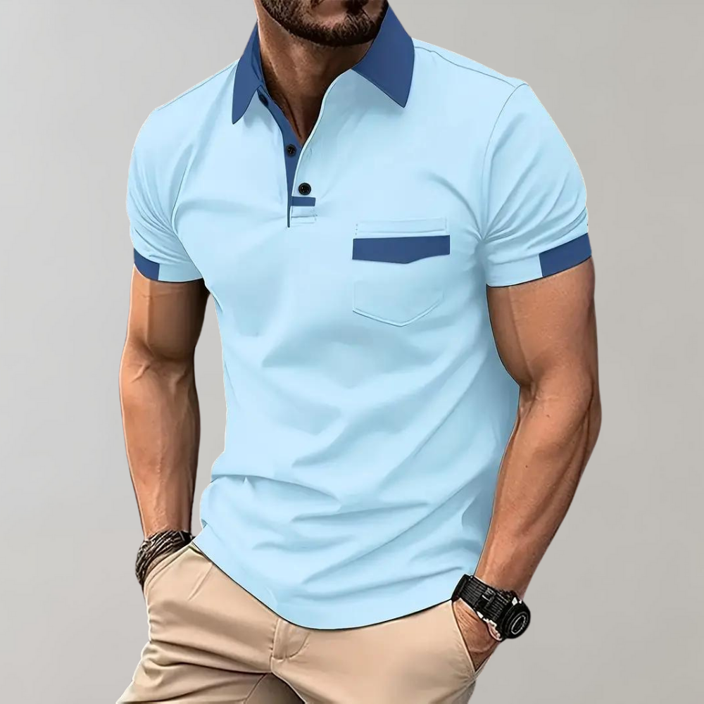 Men's Polo Shirt – Soft Breathable Cotton Blend in Six Colours