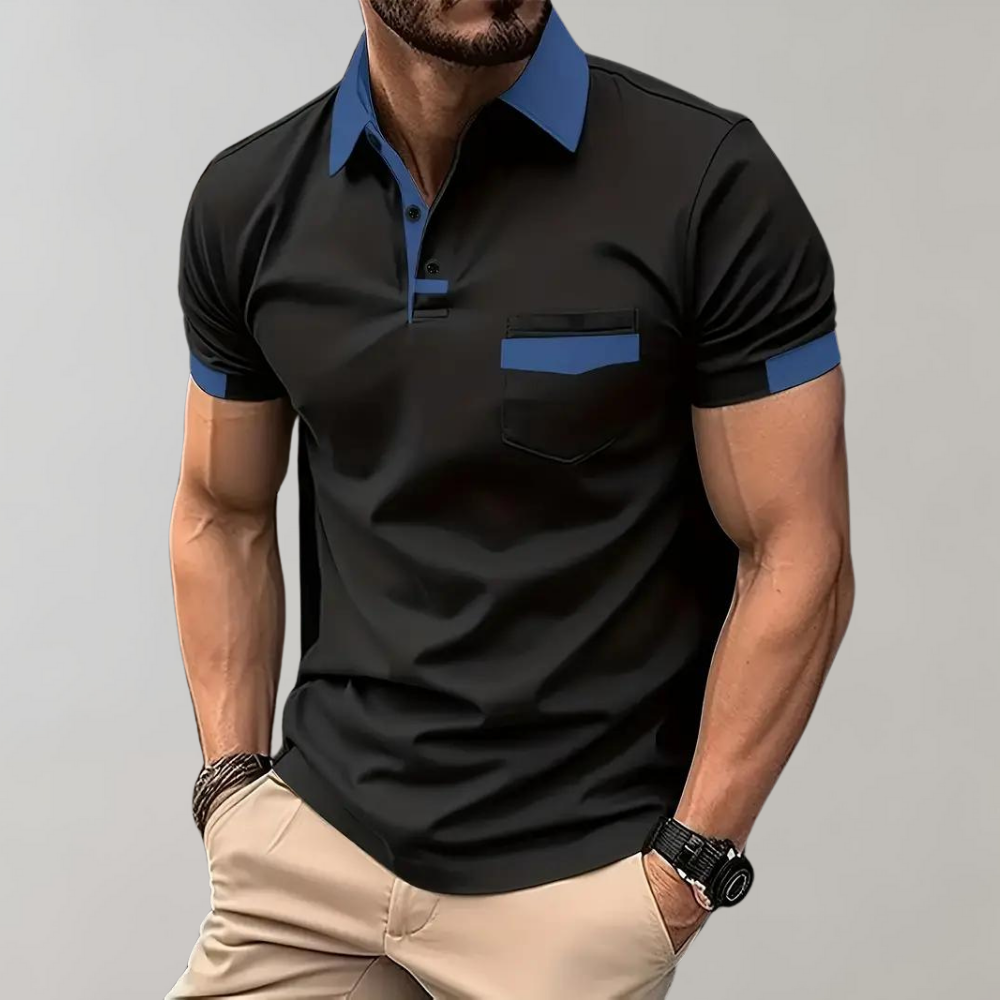 Men's Polo Shirt – Soft Breathable Cotton Blend in Six Colours