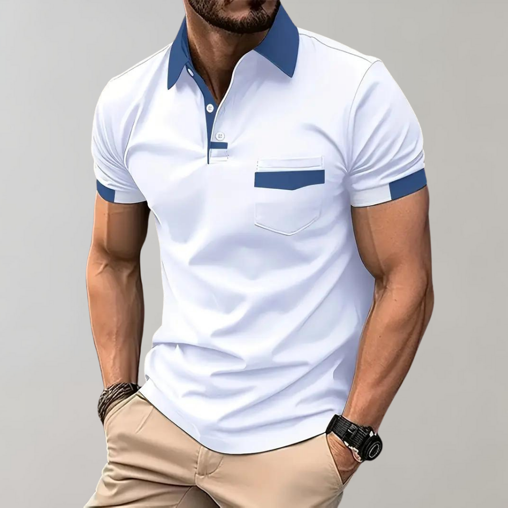 Men's Polo Shirt – Soft Breathable Cotton Blend in Six Colours
