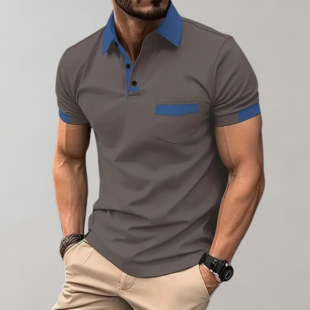Men's Polo Shirt – Soft Breathable Cotton Blend in Six Colours