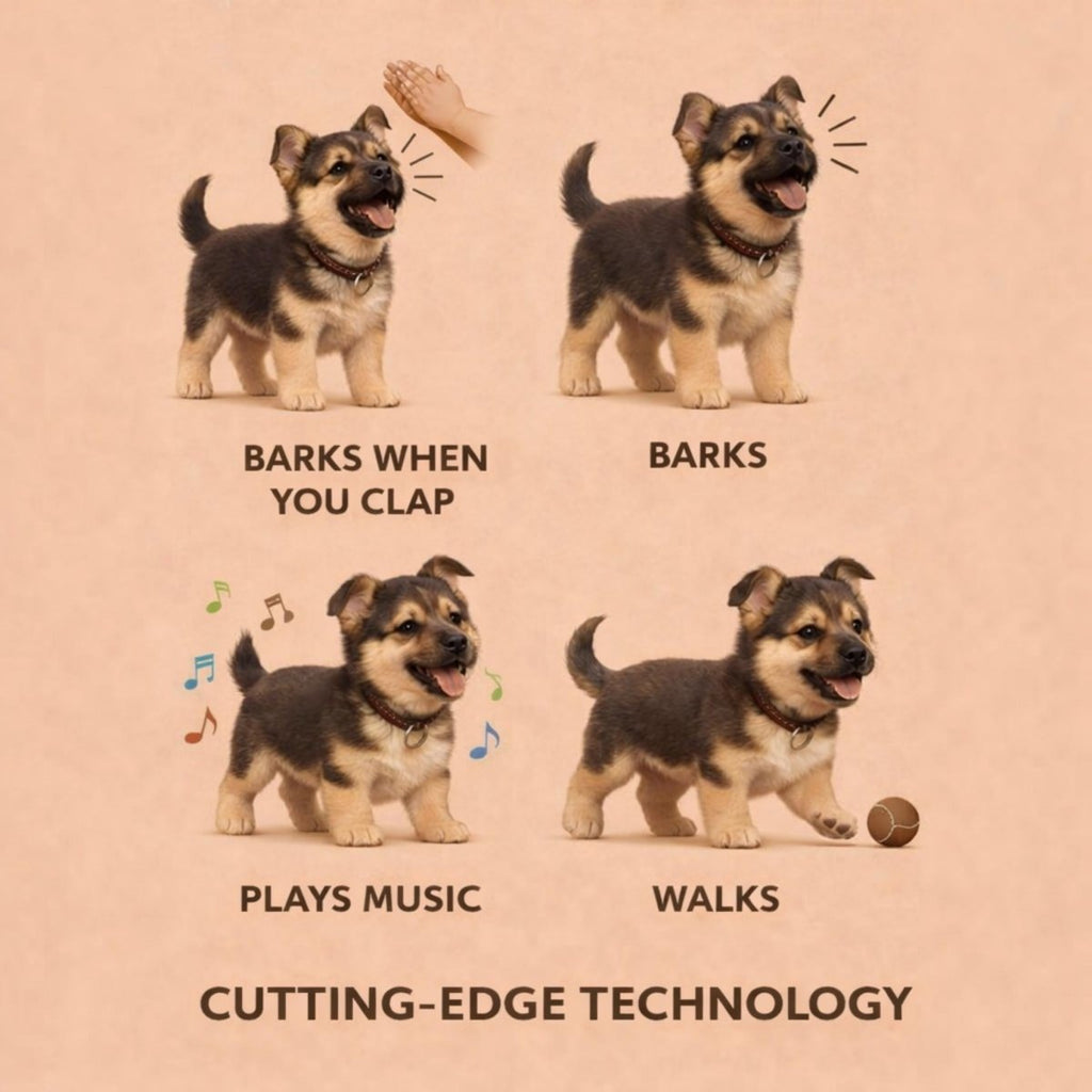 Realistic German Shepherd Puppy Toy – Interactive Walking, Barking & Wagging Electronic Pet 5