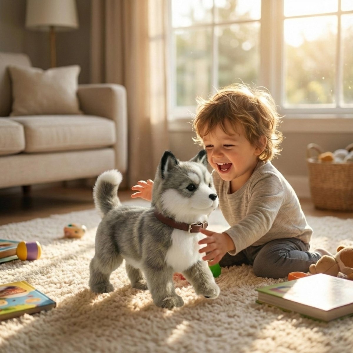 Realistic Walking Husky Puppy – Realistic Barking & Moving Electronic Robot Dog Toy 0