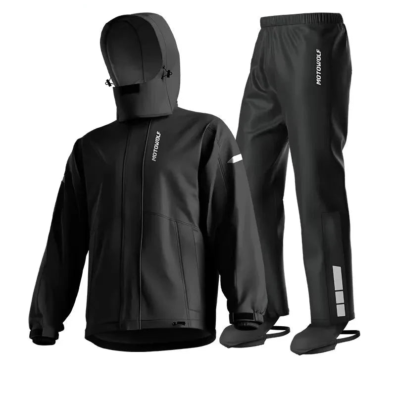 Motorcycle Rain Suit – Waterproof Unisex Set with Breathable Lining