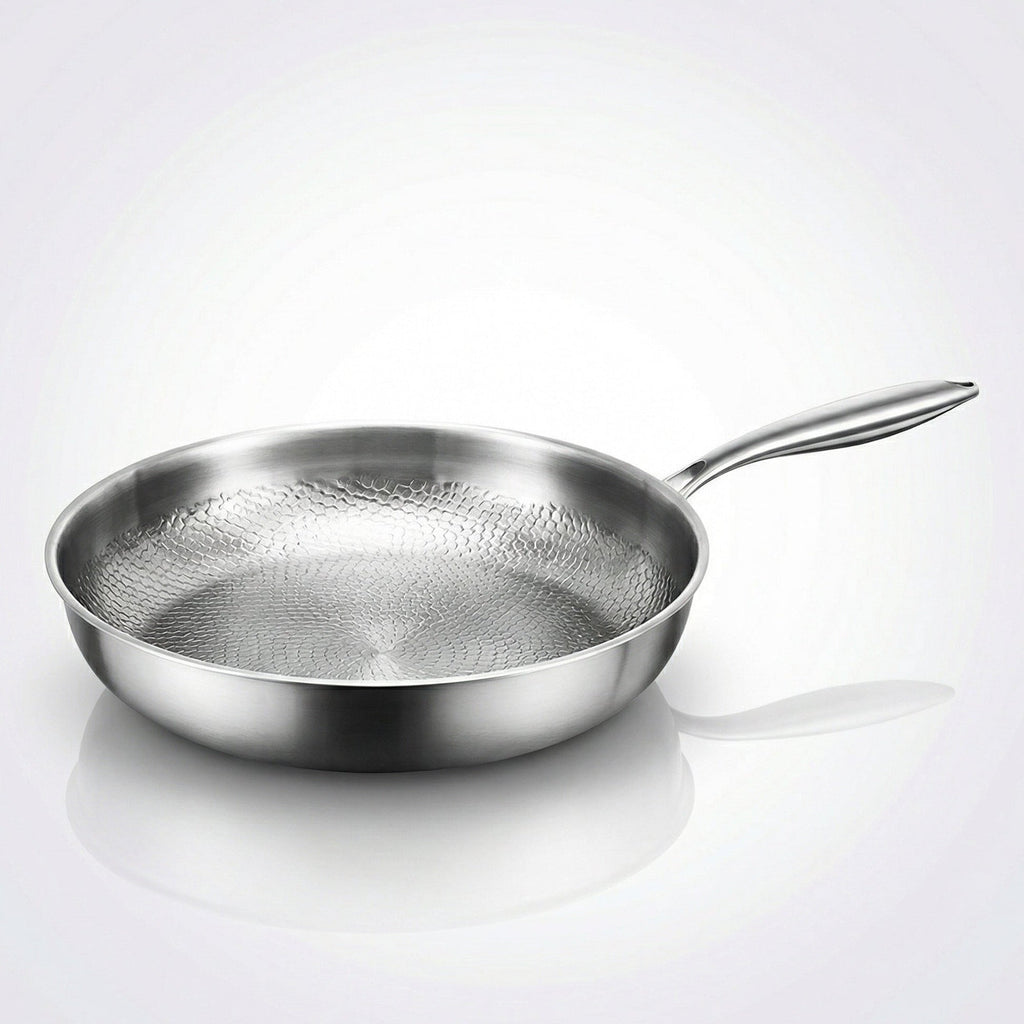 Titanium Frying Pan – Induction Ready with a Hammered Uncoated Surface
