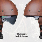 Retro Motorhelm Heren en Dames - DOT-gecertificeerd, Lichtgewicht en Ademend 3