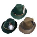 Traditionele Beierse Hoed Met Veer Voor Oktoberfest | Unisex Kostuumaccessoire
