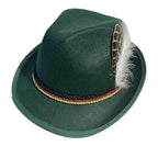 Traditionele Beierse Hoed Met Veer Voor Oktoberfest | Unisex Kostuumaccessoire