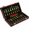 Chess Set – Foldable Wooden Board with Antique-Style Pieces