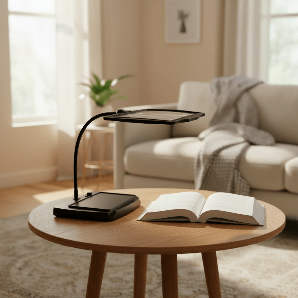 LED Magnifying Desk Lamp – 3X Large Lens with Flexible Gooseneck