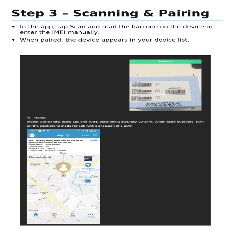 GPS Tracker for Dogs and Cats – Real-Time Location, Lightweight