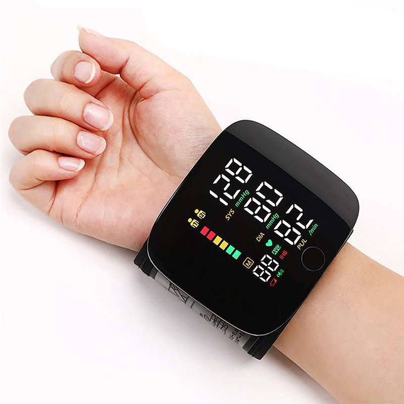 Smart Wrist Blood Pressure Monitor with Voice Alerts and USB Rechargeable Battery 0