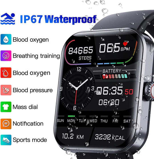 Smartwatch with Non-Invasive Blood Glucose Monitoring, Fitness Tracking, GPS 4