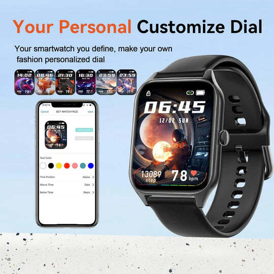 Smartwatch with Non-Invasive Blood Glucose Monitoring, Fitness Tracking, GPS 6