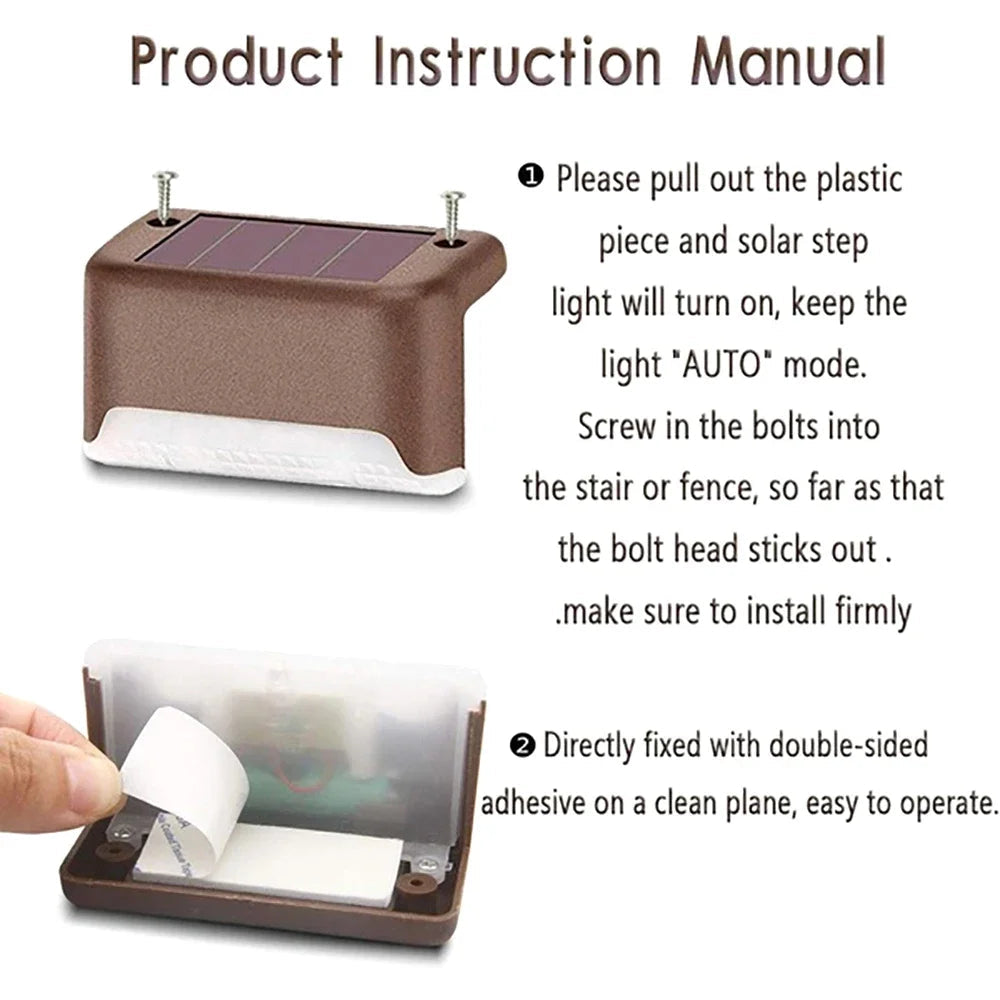 Solar Deck Lights Outdoor | IP65 Waterproof LED Garden Lamps for Stairs, Fence & Pathway 3