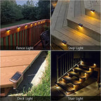 Solar Deck Lights Outdoor | IP65 Waterproof LED Garden Lamps for Stairs, Fence & Pathway 5