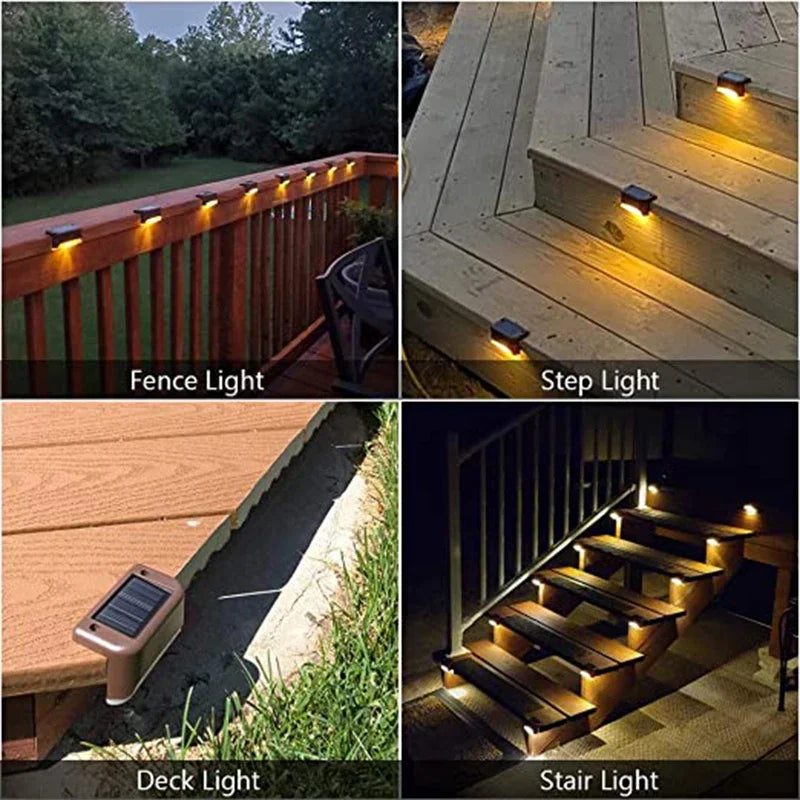 Solar Deck Lights Outdoor | IP65 Waterproof LED Garden Lamps for Stairs, Fence & Pathway 5