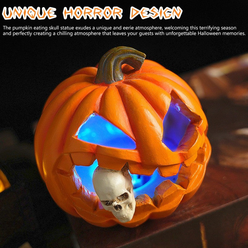 Spookachtige Realistische Jack O'Lantern Halloween Decoratie | Schedel Accessoire 5