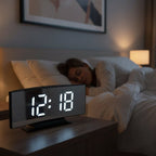 Stille LED digitale wekker met groot display — Slank ontwerp 2