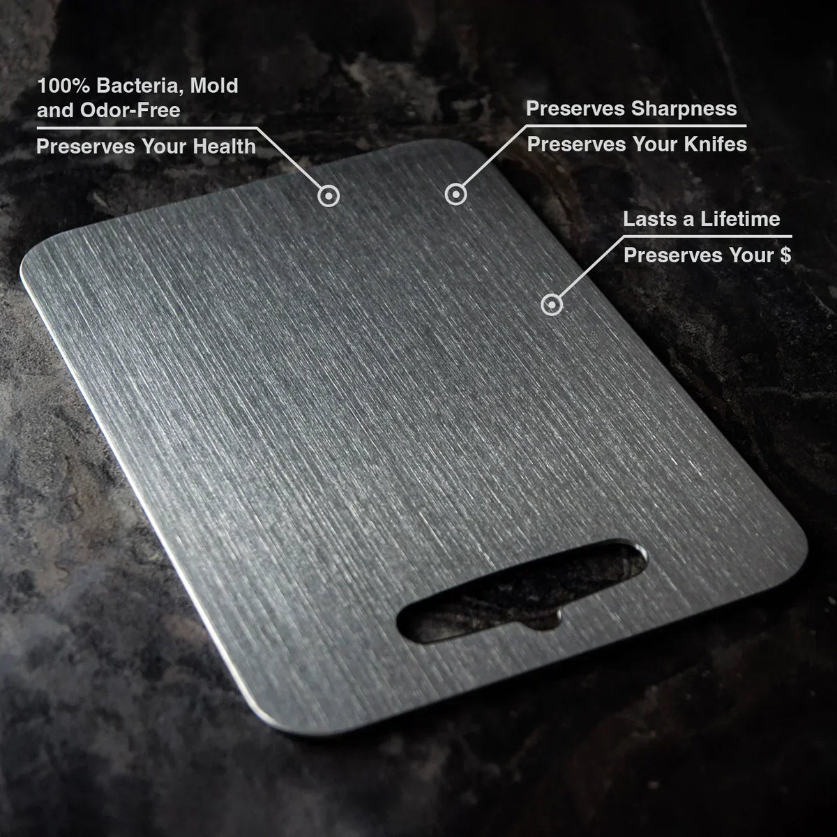 Titanium Cutting Board – Non-Porous Metal Chopping Board in Multiple Sizes