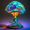 Table Lamp Glass Mushroom Style LED Ambient Resin Design Accent 0